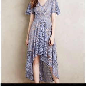 Anthropologie geneive blue lace dress 4